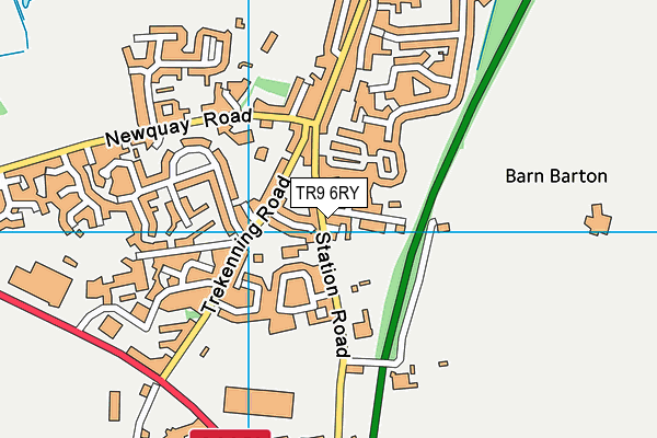 TR9 6RY map - OS VectorMap District (Ordnance Survey)