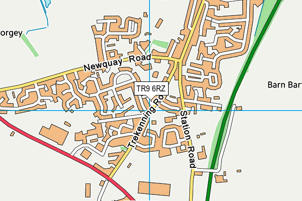 TR9 6RZ map - OS VectorMap District (Ordnance Survey)