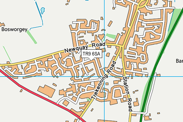 TR9 6SA map - OS VectorMap District (Ordnance Survey)