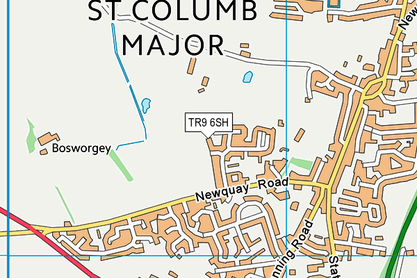 TR9 6SH map - OS VectorMap District (Ordnance Survey)