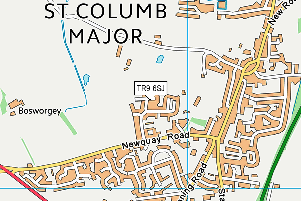 TR9 6SJ map - OS VectorMap District (Ordnance Survey)