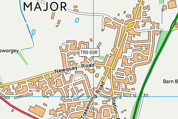 TR9 6SR map - OS VectorMap District (Ordnance Survey)
