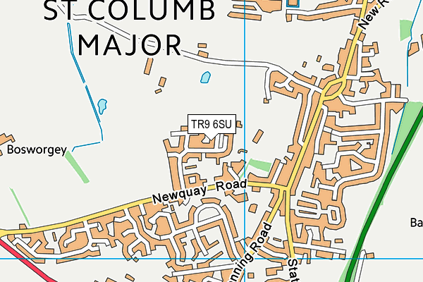 TR9 6SU map - OS VectorMap District (Ordnance Survey)
