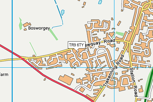 TR9 6TY map - OS VectorMap District (Ordnance Survey)