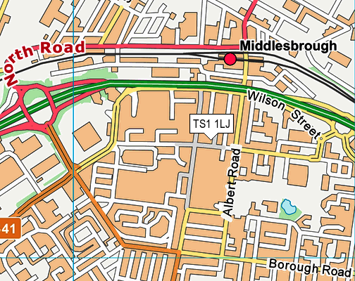 TS1 1LJ map - OS VectorMap District (Ordnance Survey)