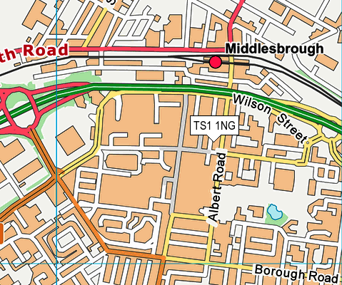 TS1 1NG map - OS VectorMap District (Ordnance Survey)