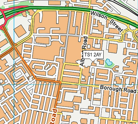 TS1 2AY map - OS VectorMap District (Ordnance Survey)