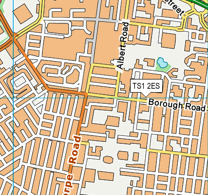 TS1 2ES map - OS VectorMap District (Ordnance Survey)