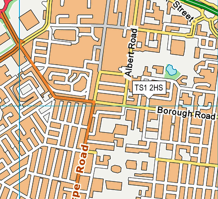 TS1 2HS map - OS VectorMap District (Ordnance Survey)