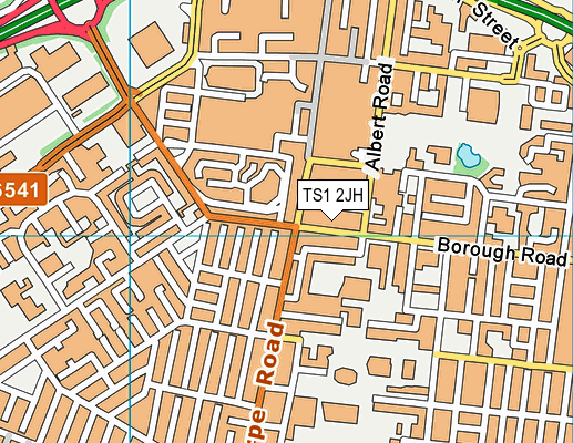 TS1 2JH map - OS VectorMap District (Ordnance Survey)