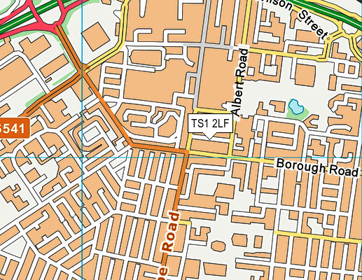 TS1 2LF map - OS VectorMap District (Ordnance Survey)