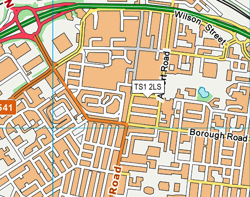 TS1 2LS map - OS VectorMap District (Ordnance Survey)