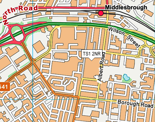 TS1 2NR map - OS VectorMap District (Ordnance Survey)