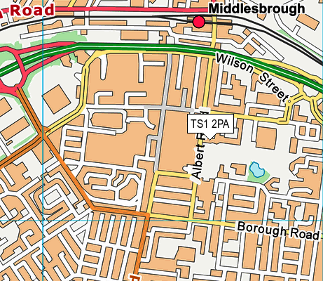 TS1 2PA map - OS VectorMap District (Ordnance Survey)