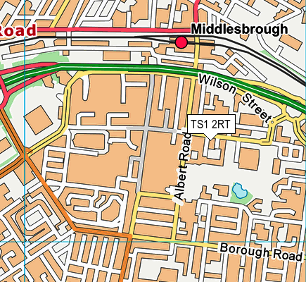 TS1 2RT map - OS VectorMap District (Ordnance Survey)