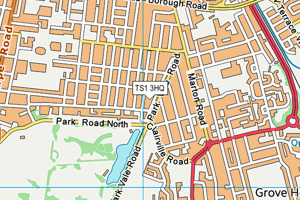 TS1 3HQ map - OS VectorMap District (Ordnance Survey)