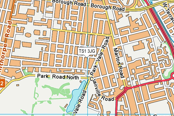 TS1 3JG map - OS VectorMap District (Ordnance Survey)