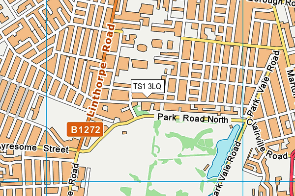 TS1 3LQ map - OS VectorMap District (Ordnance Survey)