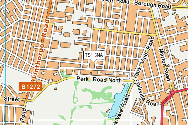 TS1 3NA map - OS VectorMap District (Ordnance Survey)