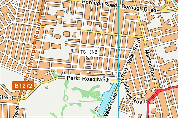 TS1 3NB map - OS VectorMap District (Ordnance Survey)