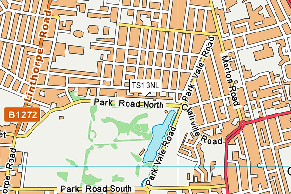 TS1 3NL map - OS VectorMap District (Ordnance Survey)