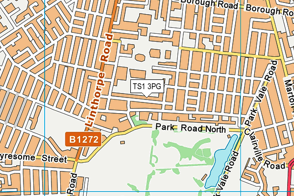 TS1 3PG map - OS VectorMap District (Ordnance Survey)