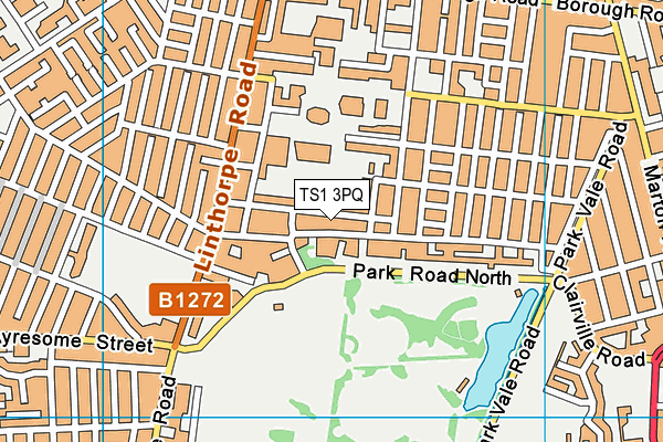 TS1 3PQ map - OS VectorMap District (Ordnance Survey)