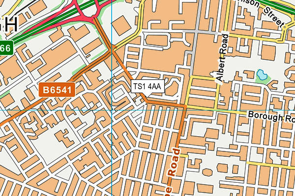 TS1 4AA map - OS VectorMap District (Ordnance Survey)