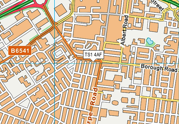 TS1 4AF map - OS VectorMap District (Ordnance Survey)