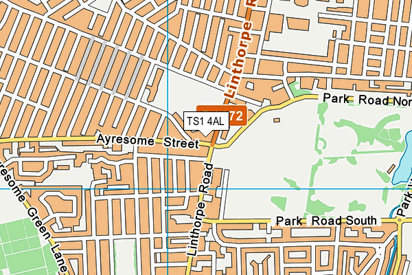 TS1 4AL map - OS VectorMap District (Ordnance Survey)