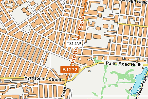 TS1 4AP map - OS VectorMap District (Ordnance Survey)