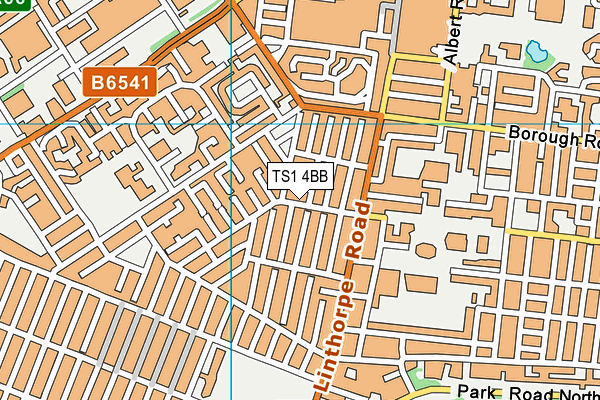 TS1 4BB map - OS VectorMap District (Ordnance Survey)