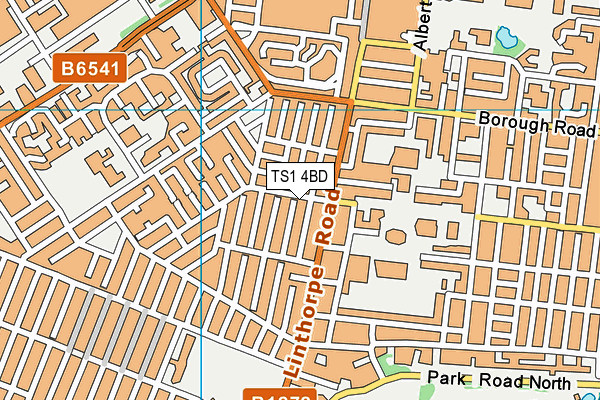 TS1 4BD map - OS VectorMap District (Ordnance Survey)