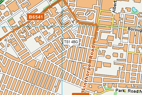 TS1 4BG map - OS VectorMap District (Ordnance Survey)