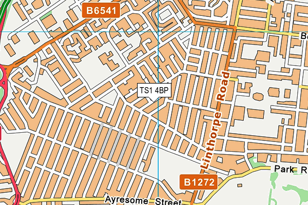 TS1 4BP map - OS VectorMap District (Ordnance Survey)