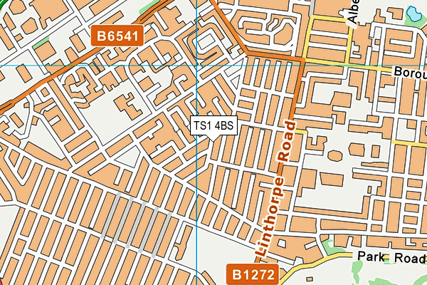 TS1 4BS map - OS VectorMap District (Ordnance Survey)