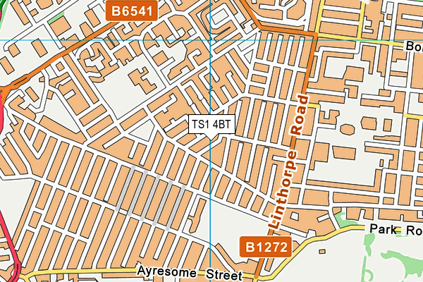 TS1 4BT map - OS VectorMap District (Ordnance Survey)