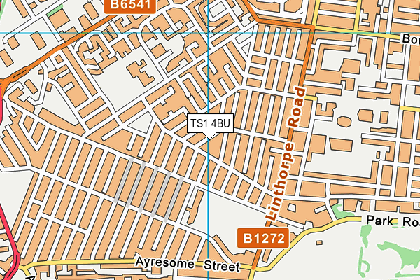 TS1 4BU map - OS VectorMap District (Ordnance Survey)