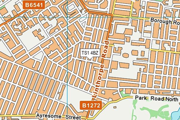 TS1 4BZ map - OS VectorMap District (Ordnance Survey)