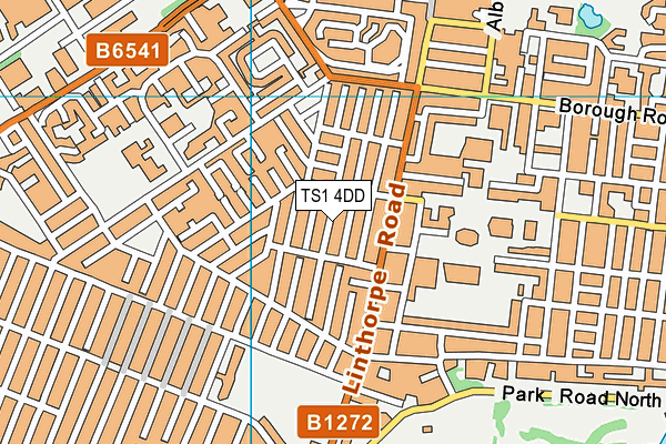 TS1 4DD map - OS VectorMap District (Ordnance Survey)