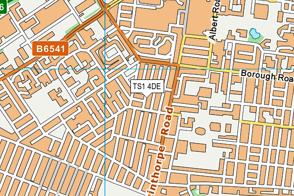 TS1 4DE map - OS VectorMap District (Ordnance Survey)