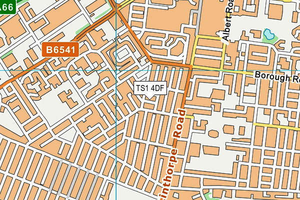 TS1 4DF map - OS VectorMap District (Ordnance Survey)