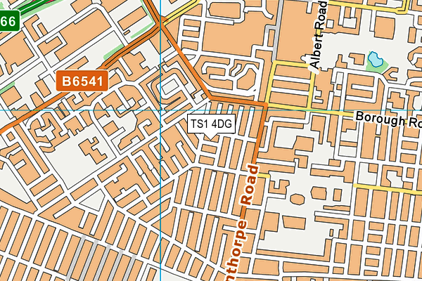 TS1 4DG map - OS VectorMap District (Ordnance Survey)