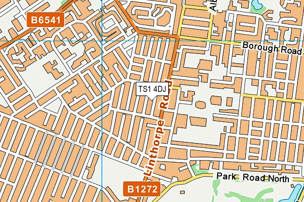 TS1 4DJ map - OS VectorMap District (Ordnance Survey)