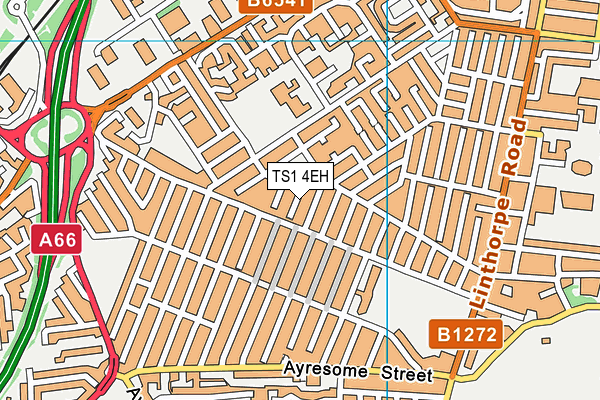 TS1 4EH map - OS VectorMap District (Ordnance Survey)