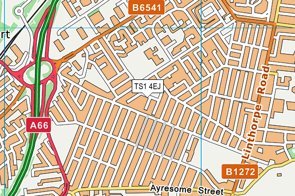 TS1 4EJ map - OS VectorMap District (Ordnance Survey)