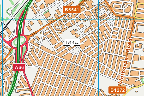 TS1 4EL map - OS VectorMap District (Ordnance Survey)