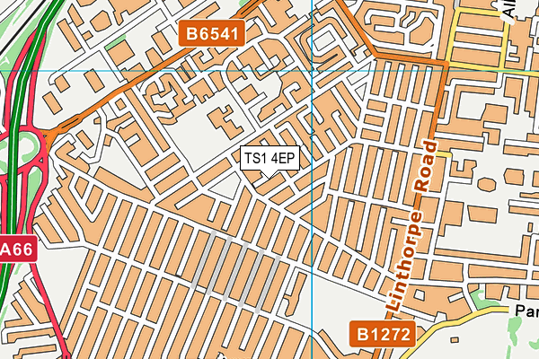 TS1 4EP map - OS VectorMap District (Ordnance Survey)