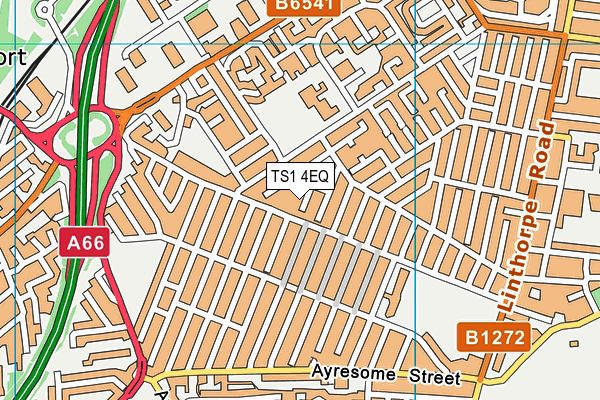 TS1 4EQ map - OS VectorMap District (Ordnance Survey)