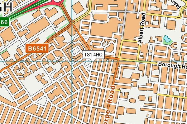 TS1 4HQ map - OS VectorMap District (Ordnance Survey)